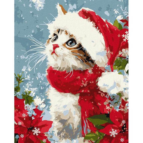 Картина по номерам "Кот в снегу" ©art_selena_ua KHO6851, 40х50 см