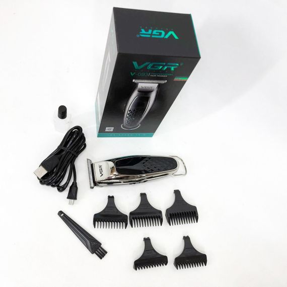 Бездротова акумуляторна машинка для стрижки триммер VGR V-093 з насадками | Зображення 4