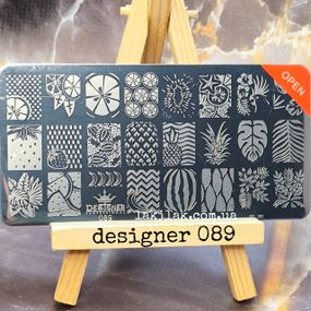 Пластина 089 для стемпінгу Designer Professional (12х6см)