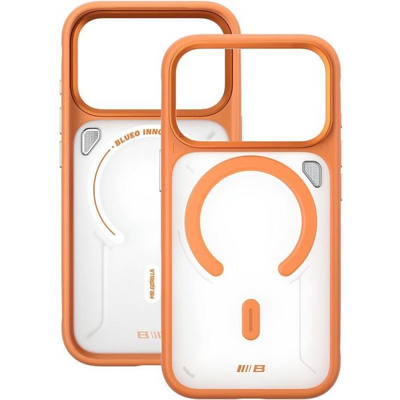 TPU+PC чохол Blueo Frosted Heat Dissipation Stand with MagSafe для Apple iPhone 17 Pro (6.3") Помаранчевий | Зображення 2