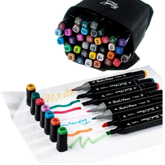 Набір маркерів для малювання Touch 80 шт./уп, Двосторонні професійні маркери для художників   знижка | Зображення 7