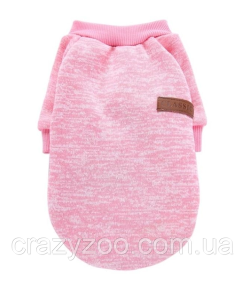 Кофта для собак та котів EcoToys Pink M ряба рожева A: 30 см B: 37 см C: 24 см M-7131