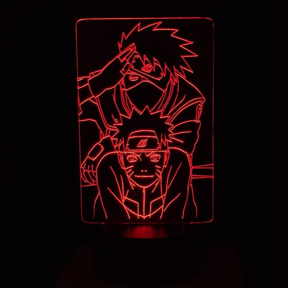 Акриловый светильник-ночник Наруто 5 красный tty-n000235
