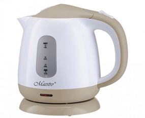 Электрический чайник Maestro MR-012-BEIGE 1 л стильный пластиковый электрочайник для быстрого кипячения воды 1100 Вт Коричневый