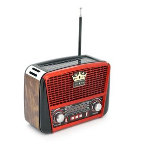 Радіоприймач GOLON RX455S, LED, 6W, AM/FM радіо, Вхід microSD, USB, живлення від 220+АКБ+2*LR20, корпус пластмас, Black/Grey, BOX