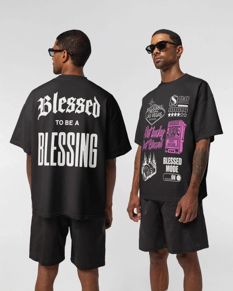 Футболка мужская с принтом повседневная S Черная