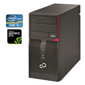 Ігровий ПК Fujitsu Esprimo P420 E85+ Tower / Intel Core i5-4430 (4 ядра по 3.0 - 3.2 GHz) / 16 GB DDR3 / 128 GB SSD + 500 GB HDD / nVidia GeForce GTX 745, 2 GB GDDR3, 128-bit / DVD-RW / Win 10 Pro + Кабель живлення б/в