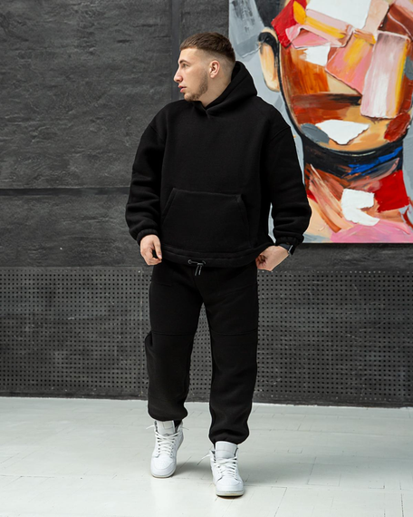 Костюм оверсайз зима преміумчорний S M