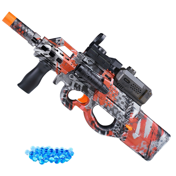 Игрушечный Электрический Гель Бластер на Водяных Шариках Орбиз P90 на Аккумуляторе для Детей Игрушечный Пистолет Пулемёт с
