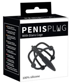 Стимулятор уретри - Penis Plug with Glans Cage Sex Aura