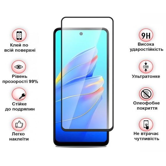 Скло захисне BeCover Tecno Spark Go 1 (KL4) Black (712318) | Зображення 2