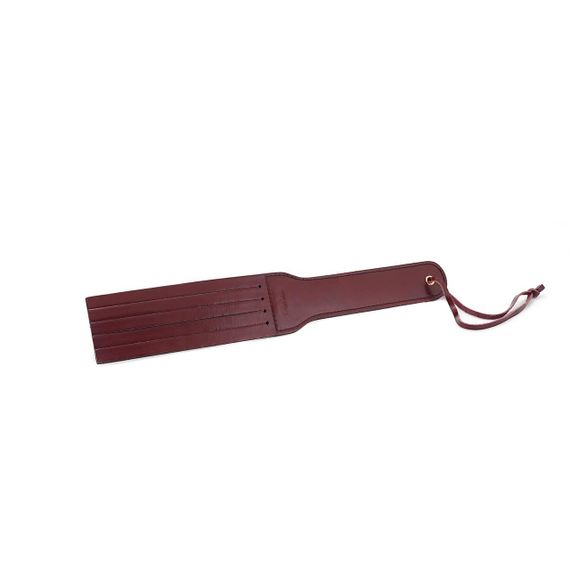 Двосторонній паддл Liebe Seele Wine Red Spanking Paddle, натуральна шкіра Sex Aura | Зображення 3