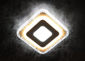 Сучасний квадратний світильник стельовий LED для кімнати кухні ванної 25133 Білий 4х25х25 см.