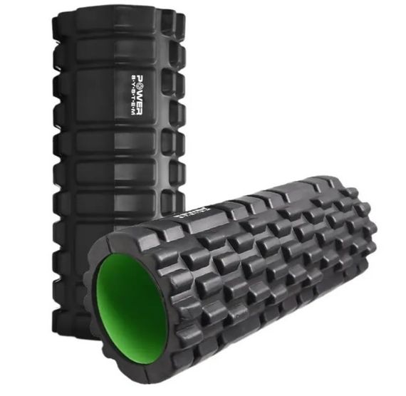 Масажний ролик (роллер) Power System PS-4050 Fitness Foam Roller Black/Green (33x15см) (PS-4050_Green) | Зображення 2