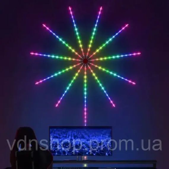 Світлодіодна RGB стрічка Феєрверк з пультом та Bluetooth від USB, 5V 213 LED | Зображення 2