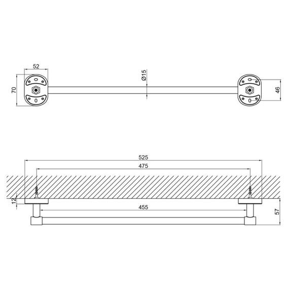Тримач рушників Lidz (CRM) 114.01.00 | Зображення 1