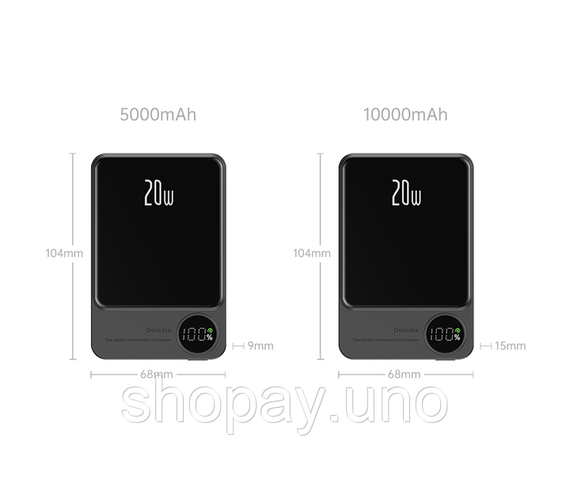 Портативное зарядное устройство Power Bank Q9 5000 mAh ∙ Беспроводной повербанк с технологией Power Bank Q9 5000 mAh | Зображення 3