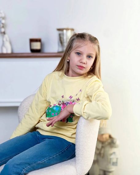 Джемпер для дівчинки Носи своє 116 Жовтий (p-4540-132899) | Зображення 8