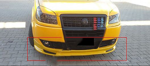 Передня нижня накладка (під фарбування) для Fiat Doblo II 2005-2010 рр