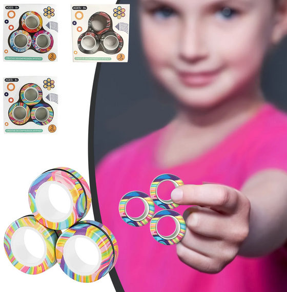 Гра магнітні кільця stress relief magnetic rings | Зображення 3