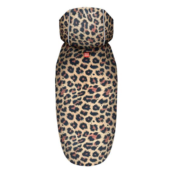 Дощовик-накидка з капюшоном для собак WAUDOG Clothes, малюнок "Леопард", XL, А 55-61 см, B 68-80 см, С 42-52 | Зображення 2