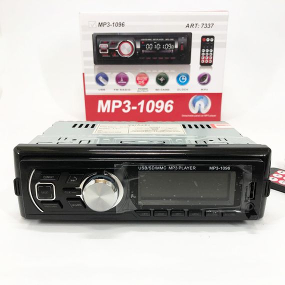 Автомагнітола MP3-1096 BT ISO зі знімною панеллю 4х50W, Магнітофон для машини авто автомобіля | Зображення 1