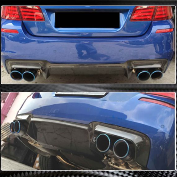 Дифузор заднього бампера V2 (для F10 M5, Карбон) для BMW 5 серія F-10/11/07 2010-2016 рр | Зображення 3