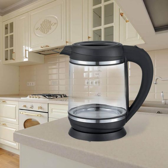 Електрочайник скляний Maestro MR-060, 1.7 л, 2000 Вт, з підсвіткою | Зображення 1