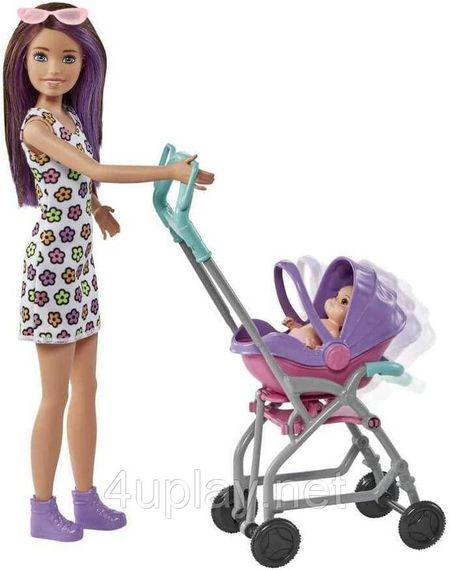 Ігровий набір Лялька Барбі Няня Barbie Skipper Babysitters з лялькою, візочком та малюком | Зображення 2
