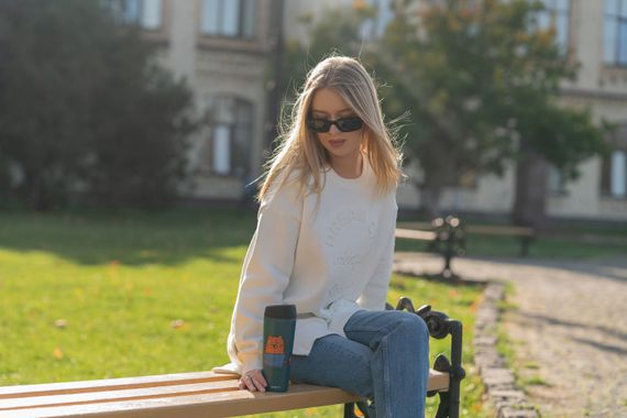 Термокухоль Ardesto Coffee time Red Cat 450 мл Синій AR2645CG | Зображення 3