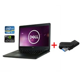 Ноутбук Б-клас Dell Latitude 5480 / 14" (1920x1080) IPS / Intel Core i5-7440HQ (4 ядра по 2.8 - 3.8 GHz) / 8 GB DDR4 / 256 GB SSD / nVidia GeForce 930MX, 2 GB DDR3, 64-bit / Web б/в + Подарунок  Новий флеш-накопичувач Kingston DataTraveler Exodia S 64 GB