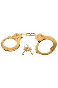 Металлические наручники FFS Gold Metal Cuffs Золотистые One Size