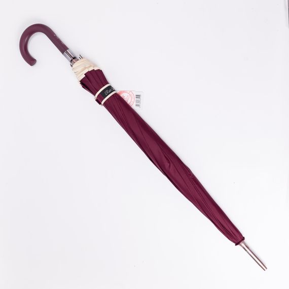 Класична парасолька-тростина з чохлом напівавтомат з поліестеру міцна надійна 12 спиць діаметр 120 см Червоний HP-23-16R | Зображення 3