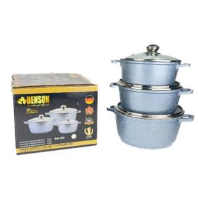 Набор кастрюль Benson BN-383 Гранит серый