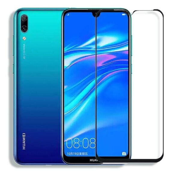 Захисне скло 2.5D на весь екран для Huawei Y7 (2019)
