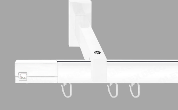 Карниз Скарлайн одинарний у зборі (Білий) 400 див.