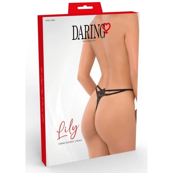 Трусики стрінги із сітки Daring Intimates Lily, чорний, S/M | Зображення 4