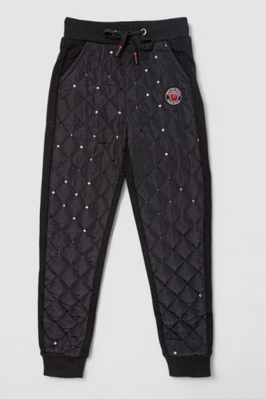 Штани детские  -уценка, цвет черный, 243RA035-U