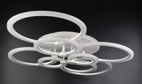 Люстра світлодіодна стельова LED світильник для квартири на стелю лед з пультом 25963 Білий 14х80х103 см.