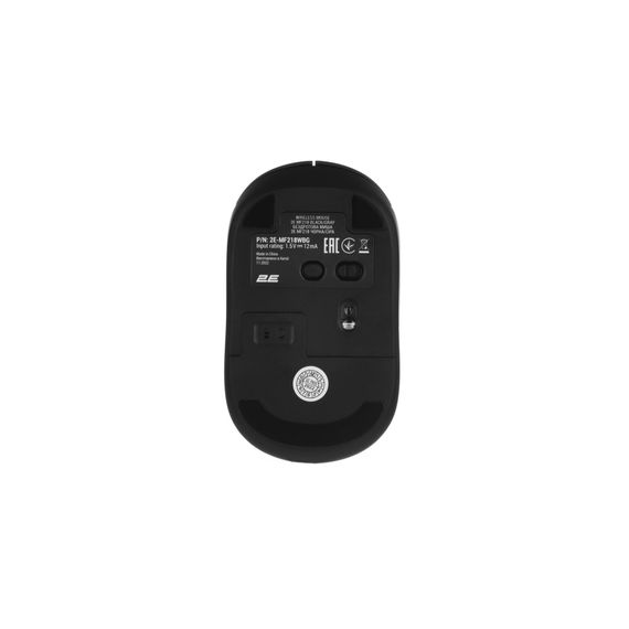 Мишка 2E MF218 Silent Wireless/Bluetooth Black/Grey (2E-MF218WBG) | Зображення 1