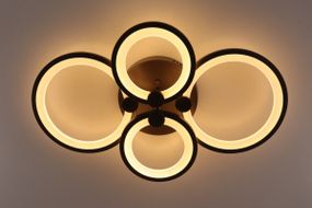 Люстра світлодіодна стельова LED світильник для квартири на стелю лед з пультом 25587 Коричневий 10х62х39 см.