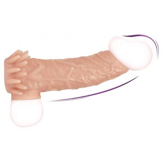 Насадка на член з відкритою головкою та отвором для мошонки Kokos 12 см. NS 005-M | Зображення 5