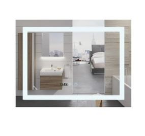 Дзеркало Mixxus Warm MR02-80x60 (годинник, LED-підсвічування, антизапотівання) (MI6004)