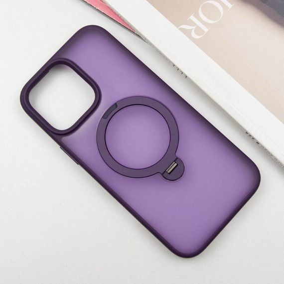 TPU+PC чохол Metal Buttons with MagSafe Colorful HQ Ring для Apple iPhone 14 Pro (6.1") | Зображення 1