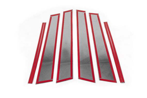 Накладки на дверні стійки (6 шт, нерж) для Volkswagen Golf 6 2008-2014 рр | Зображення 2