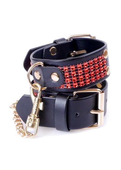 Наручники Fetish Boss з червоними кристалами 3 см | Зображення 3