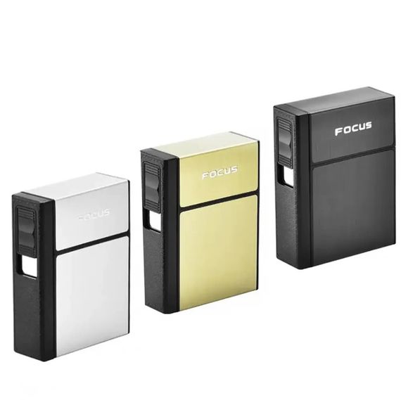 Запальничка Usb - Портсигар Для Пачки Цигарок Focus Gold  ПА-5 | Зображення 1
