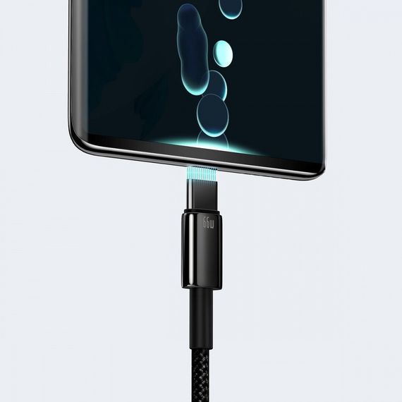 Кабель Baseus Tungsten Gold Fast Charging Type-C 66W (2m) | Зображення 4