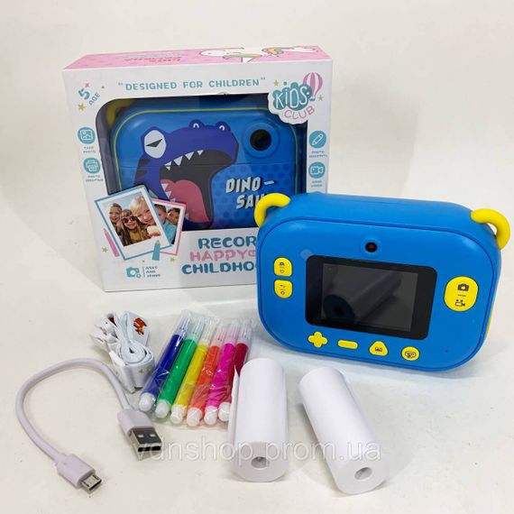 Печать детских фото принтером, Мини-камера для детей, Фотоаппарат принтер мгновенной печати детский DN-46 | Зображення 2
