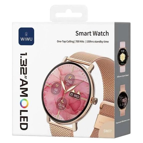 Смарт-годинник WiWU SW07 Smart sports watch (call version) Gold | Зображення 2